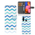 Samsung Galaxy A20s Telefoon Hoesje Zigzag Blauw
