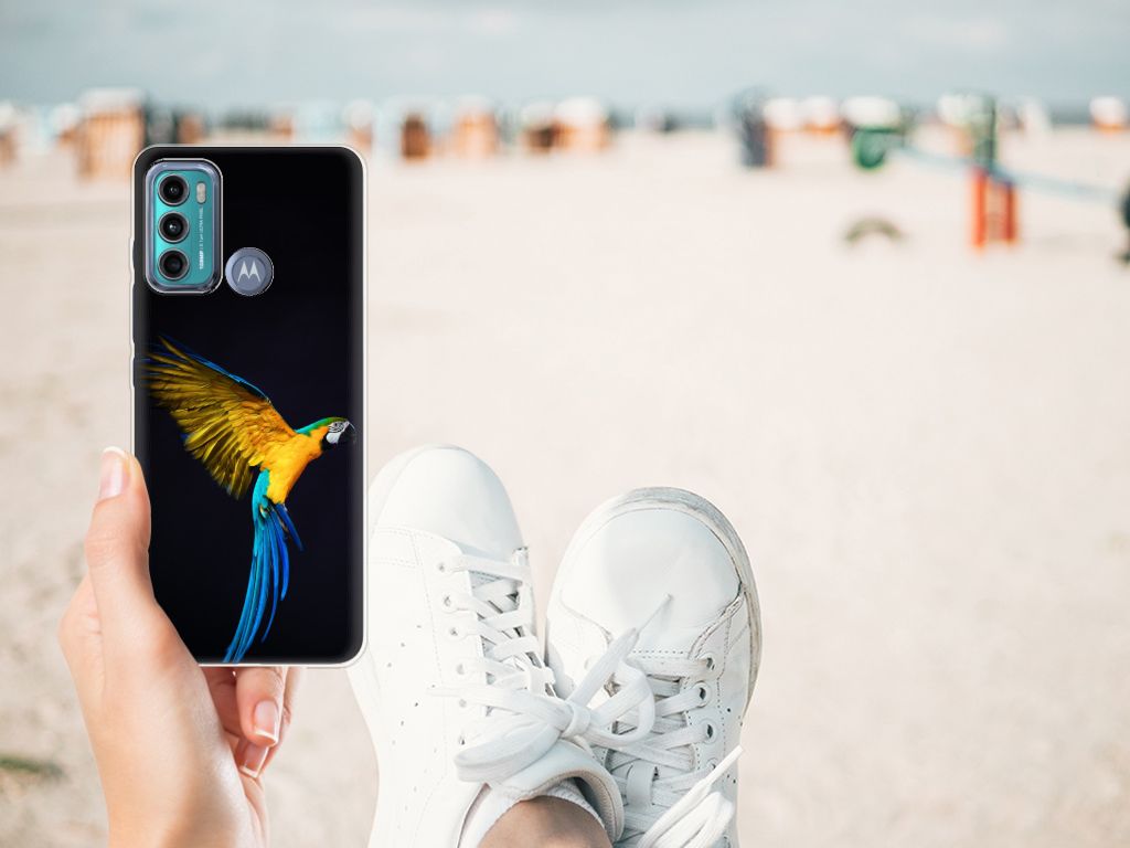 Motorola Moto G60 TPU Hoesje Papegaai B2C Telecom