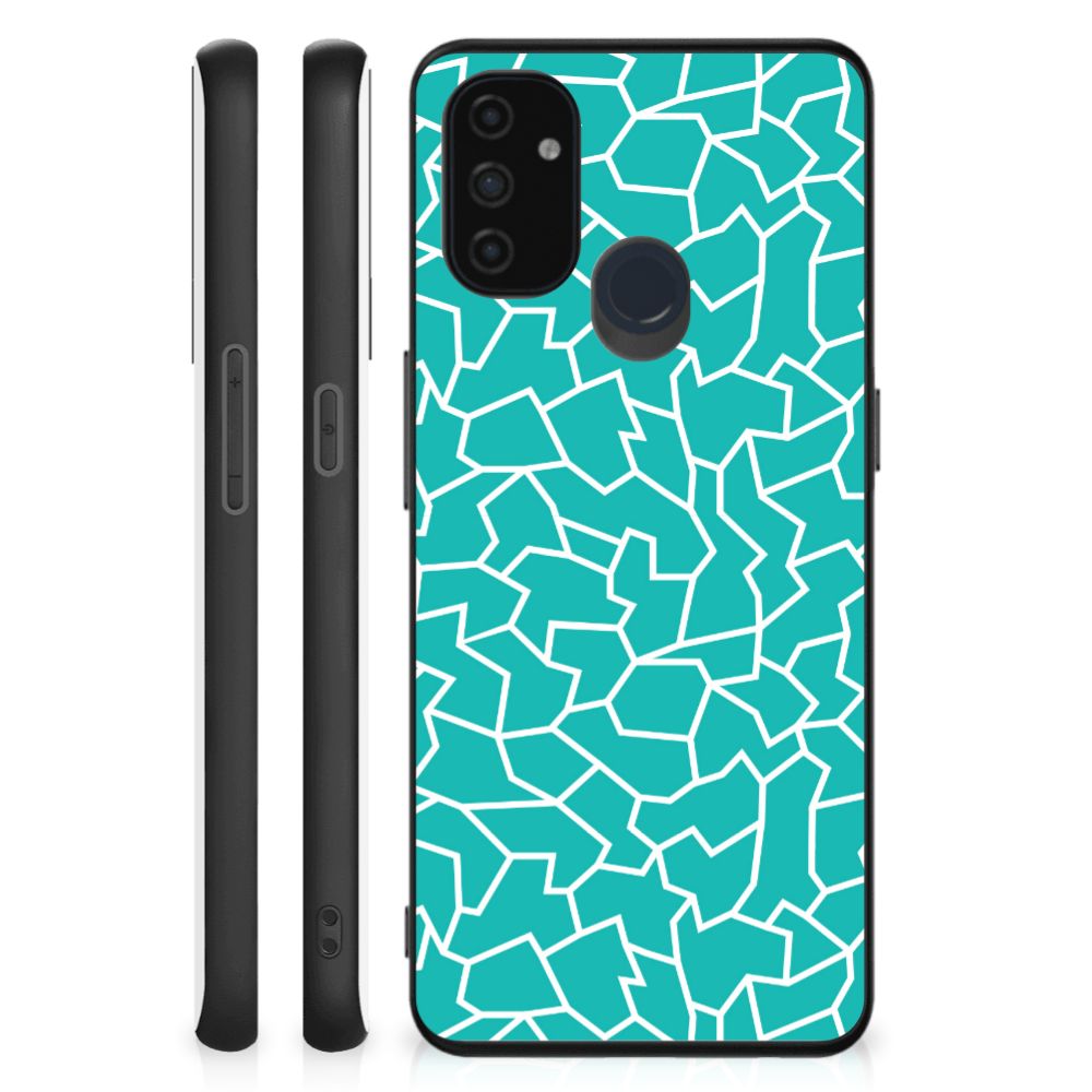 OnePlus Nord N100 Leuk Telefoonhoesje Cracks Blue B2C Telecom