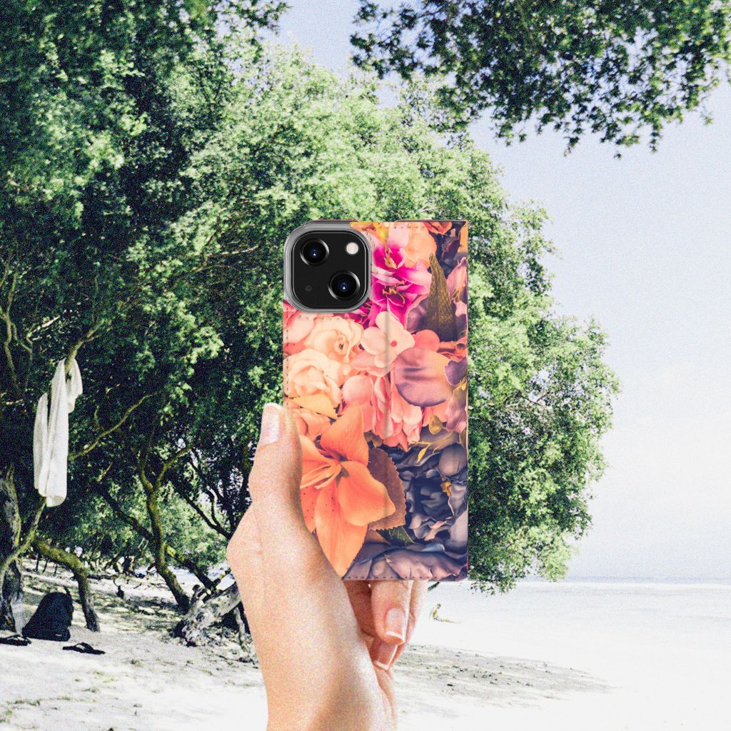 iPhone 14 Smart Cover Bosje Bloemen - B2C Telecom