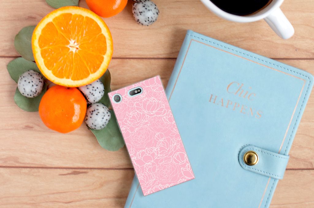 Sony Xperia XZ1 Compact TPU Case White Flowers