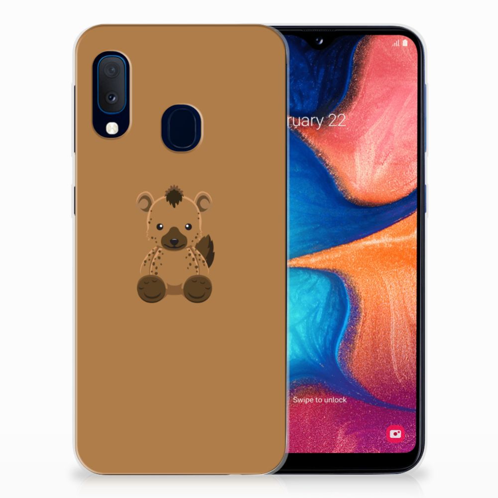 Samsung Galaxy A20e Telefoonhoesje met Naam Baby Hyena