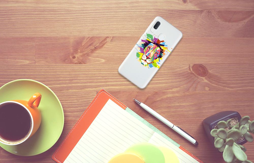 Samsung Galaxy A20e Telefoonhoesje met Naam Lion Color