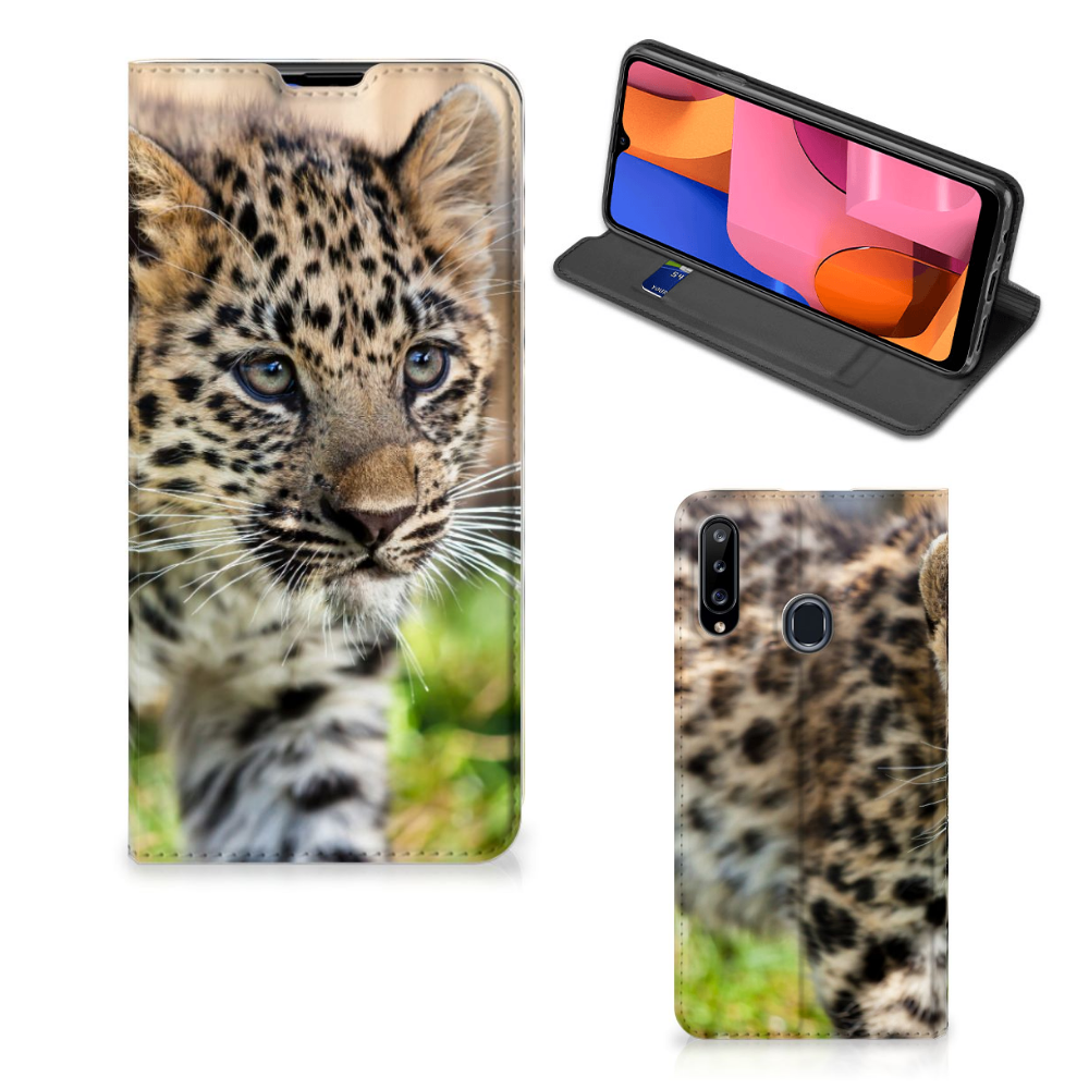 Samsung Galaxy A20s Hoesje maken Baby Luipaard - B2C Telecom