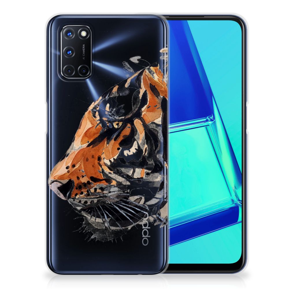 Hoesje maken OPPO A52 | A72 Watercolor Tiger