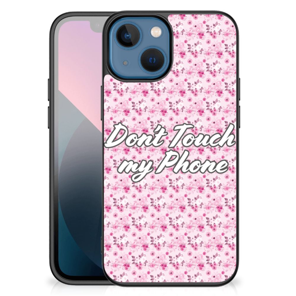 Apple iPhone 13 mini Telefoon Hoesje Flowers Pink DTMP