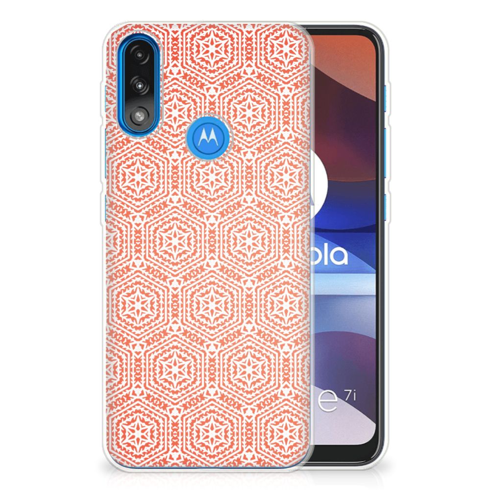 Motorola Moto E7/E7i Power TPU bumper Pattern Orange B2C Telecom