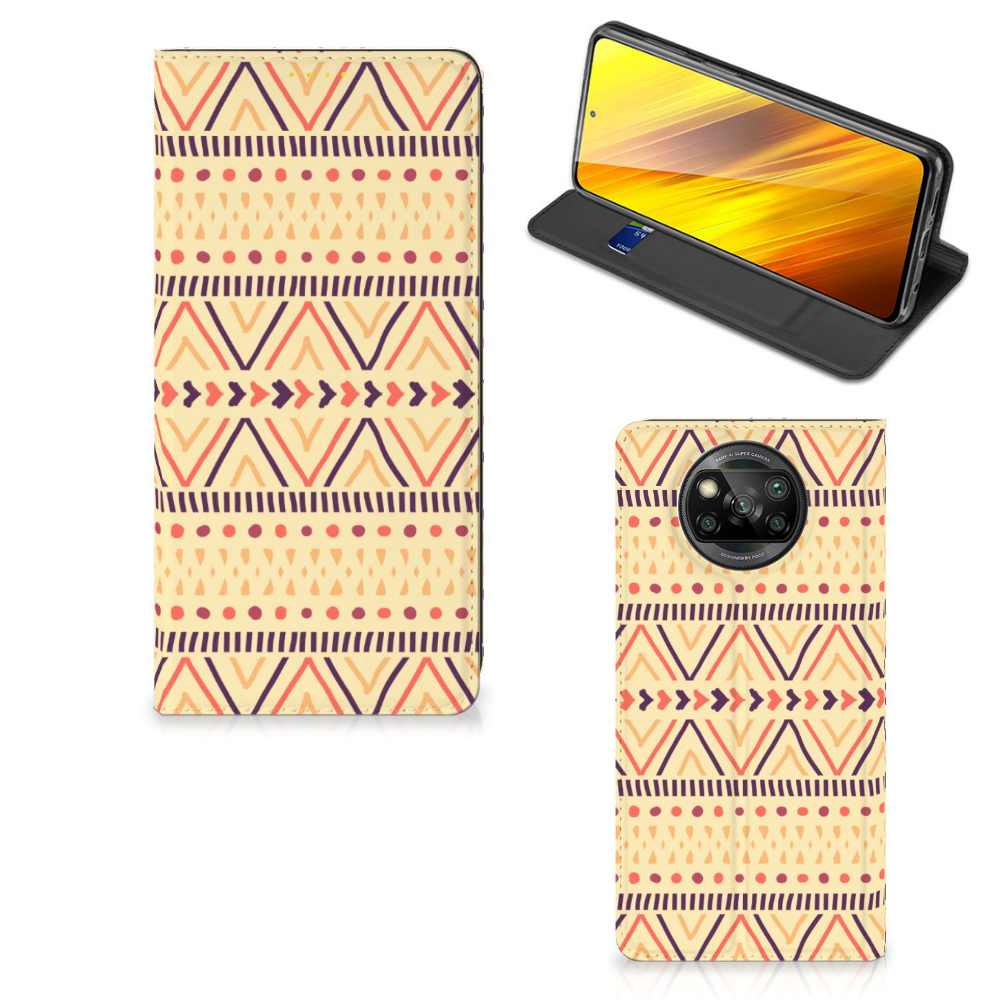 Xiaomi Poco X3 Pro | Poco X3 Hoesje met Magneet Aztec Yellow - B2C Telecom