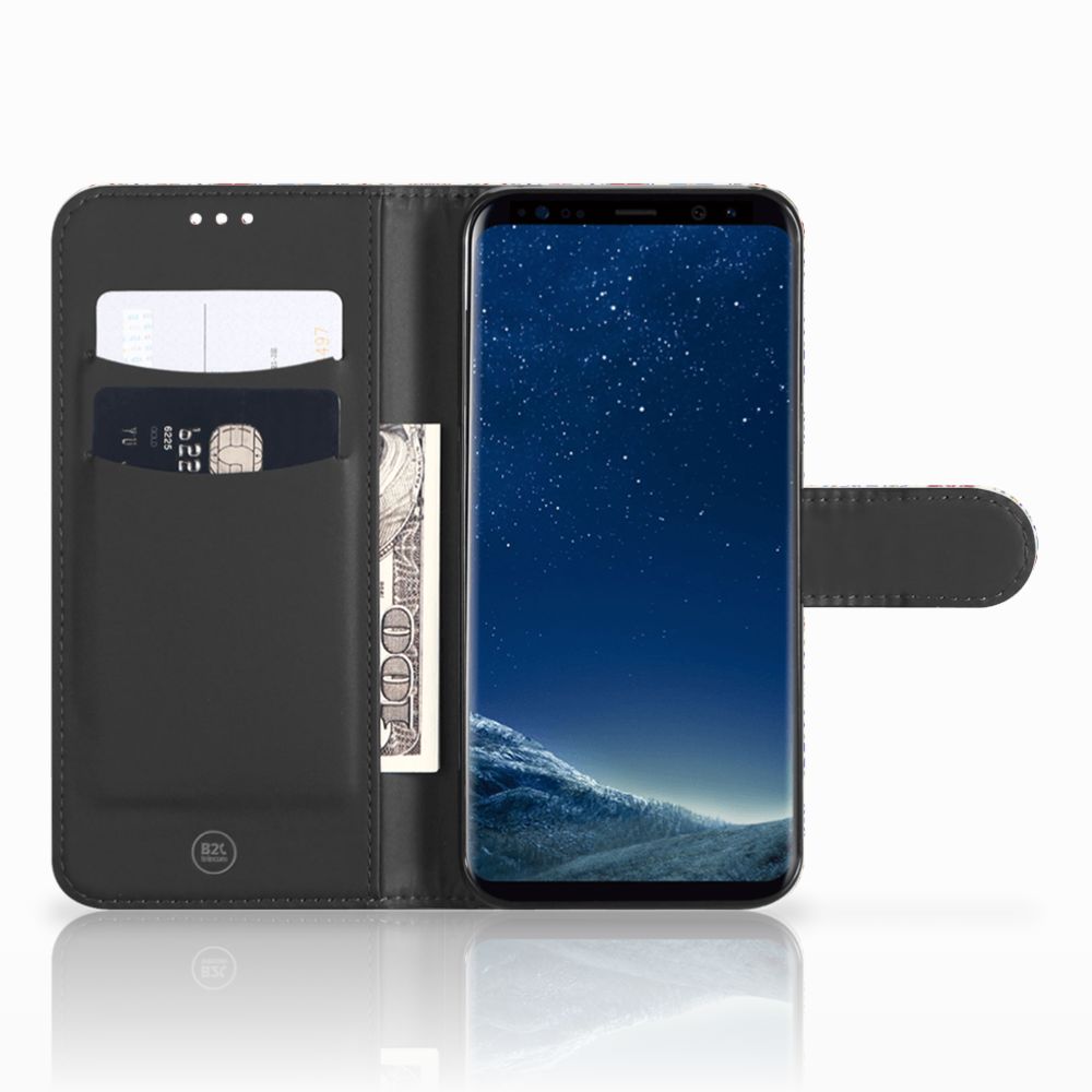 Samsung Galaxy S8 Bookcase Tiles Color