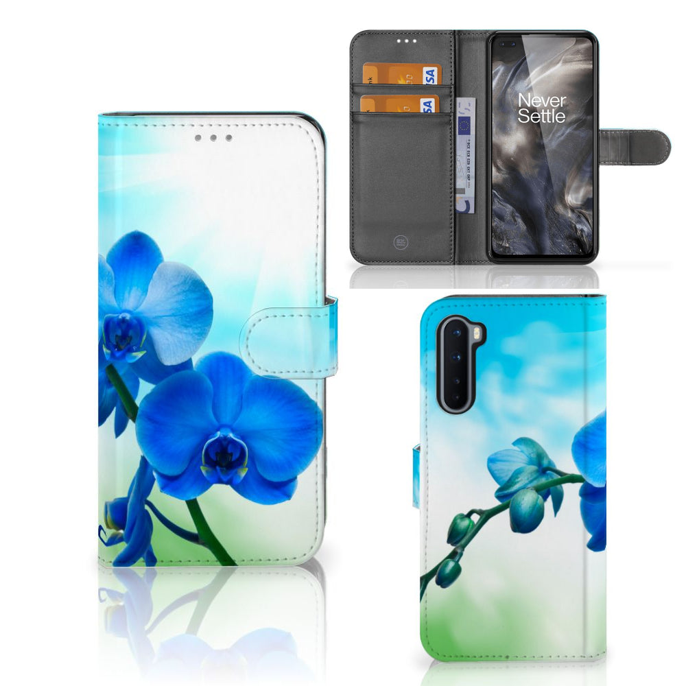 OnePlus Nord Hoesje Orchidee Blauw - Cadeau voor je Moeder