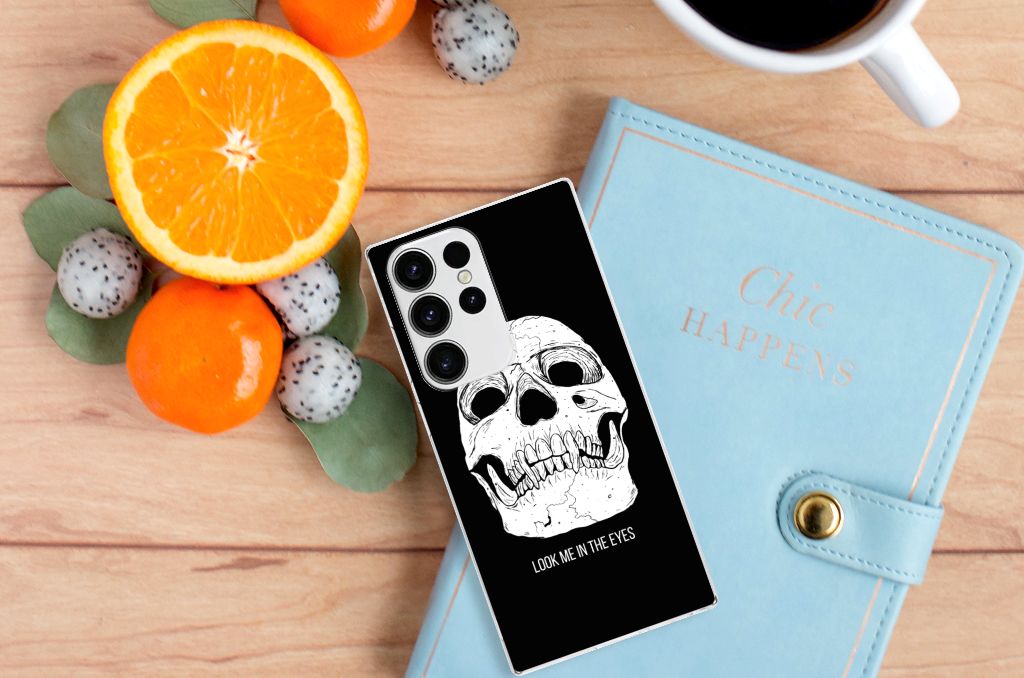 Silicone Back Case Samsung Galaxy S23 Ultra Skull Eyes B2C Telecom