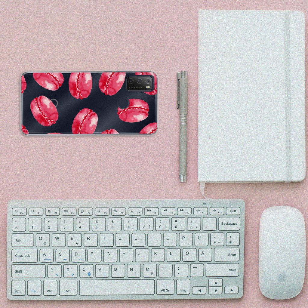 Alcatel 1S (2021) Siliconen Case Pink Macarons