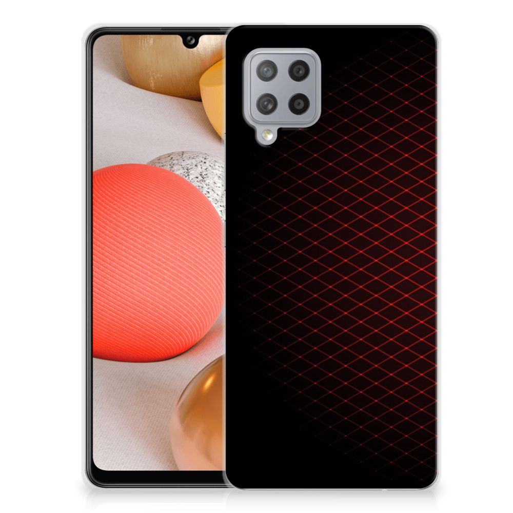 Samsung Galaxy A42 TPU bumper Geruit Rood