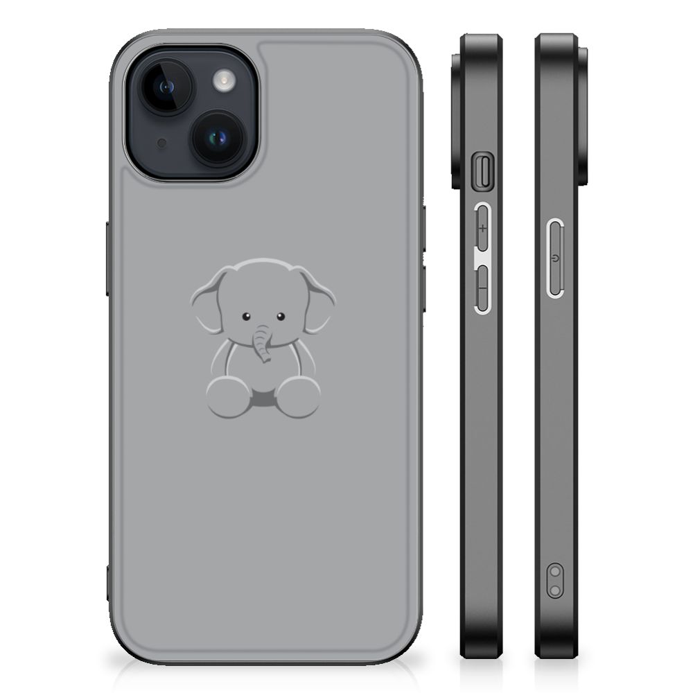 iPhone 15 Plus Hoesje Grijs Baby Olifant