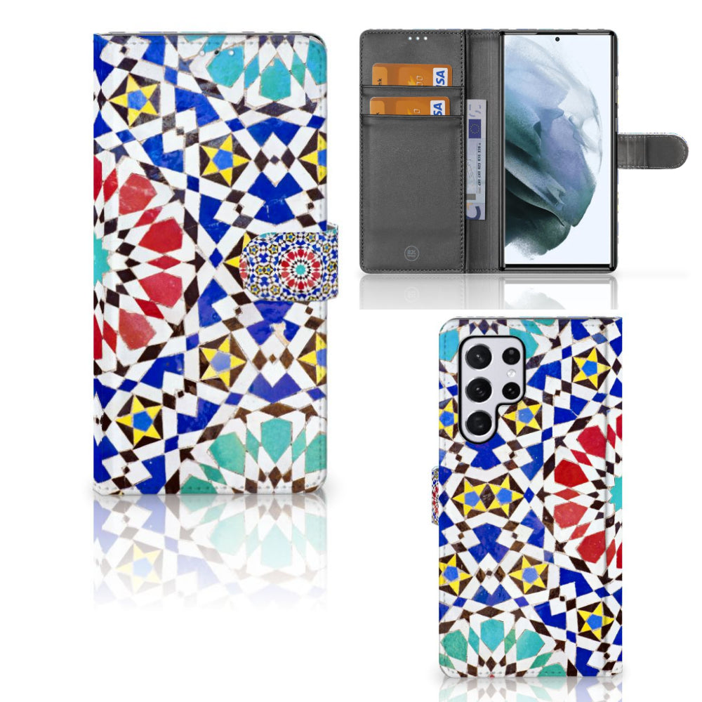 Samsung Galaxy S22 Ultra Bookcase Mozaïek