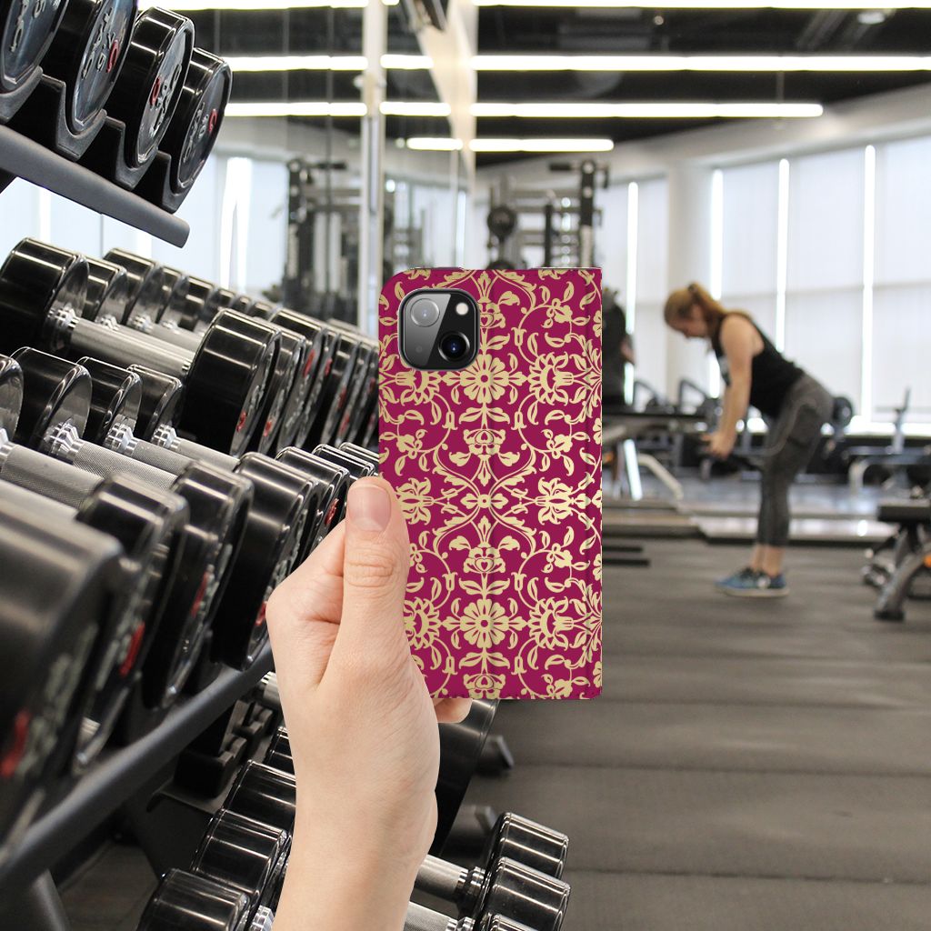 Telefoon Hoesje Apple iPhone 14 Plus Barok Pink met een elegant design in de sportschool đī¸ââī¸.