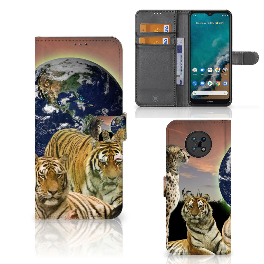 Nokia G50 Telefoonhoesje met Pasjes Roofdieren