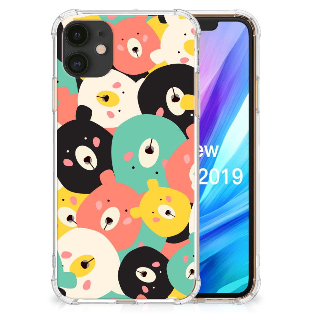 Apple iPhone 11 Stevig Bumper Hoesje Bears