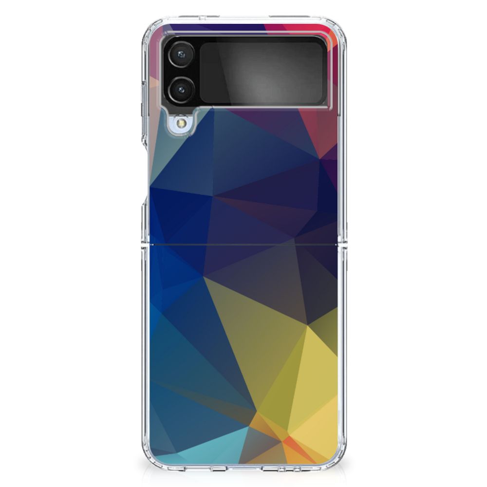 Samsung Galaxy Z Flip 4 TPU Hoesje Polygon Dark B2C Telecom