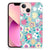 iPhone 13 mini TPU Case Flower Power met kleurrijk bloemen ontwerp đ¸ op een transparante achterkant.