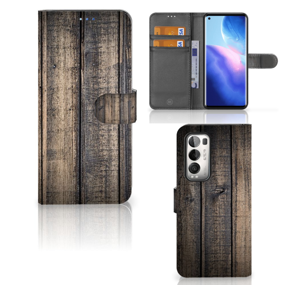 OPPO Find X3 Neo 5G Book Style Case Steigerhout