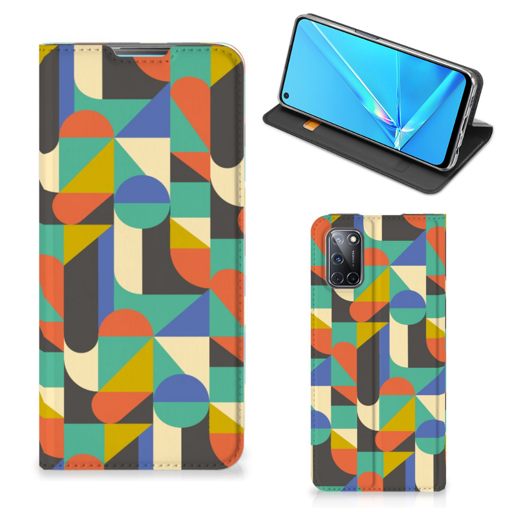 OPPO A52 | A72 Hoesje met Magneet Funky Retro - B2C Telecom