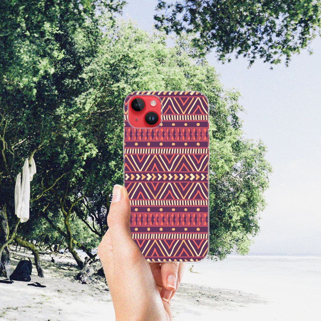 iPhone 14 Plus TPU bumper Aztec Paars B2C Telecom