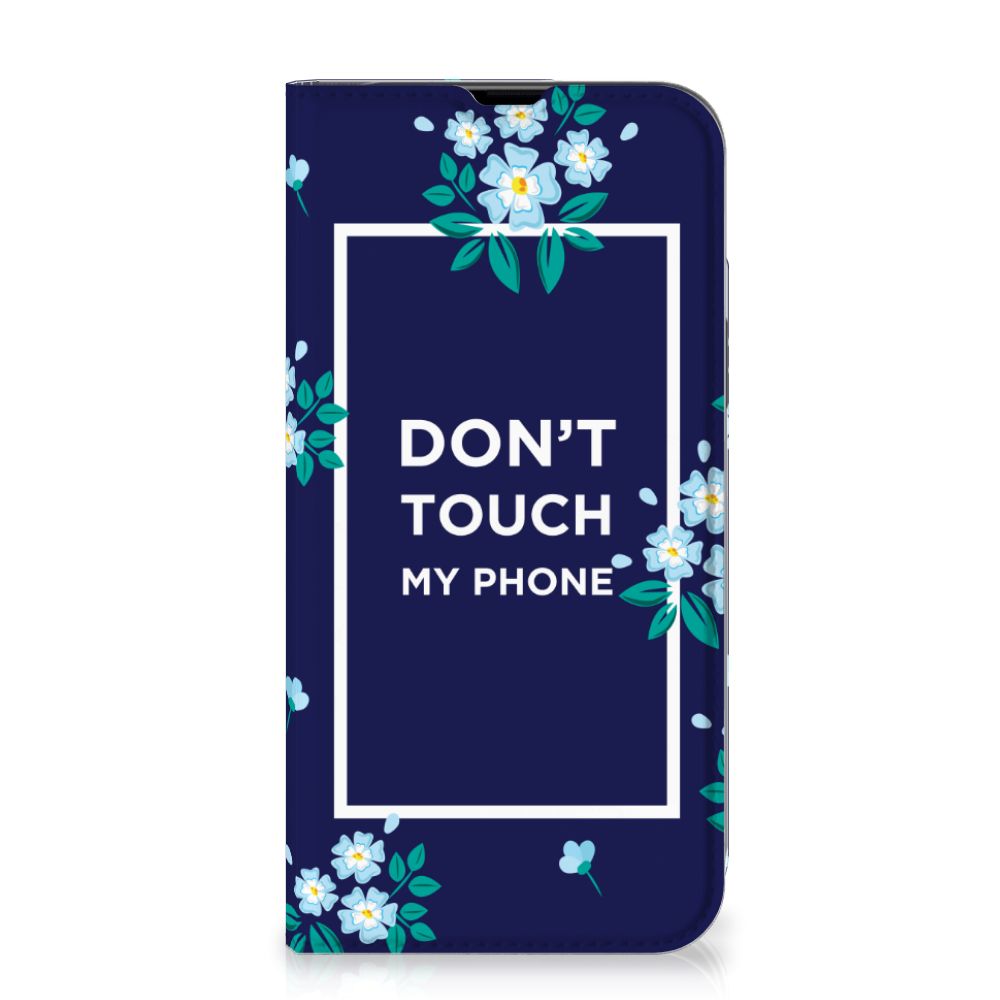 iPhone 13 Pro Max Design Case Flowers Blue DTMP - B2C Telecom