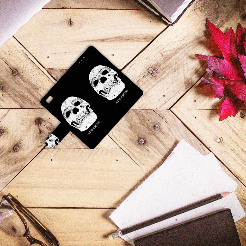 Telefoonhoesje met Naam Huawei Ascend P8 Lite Skull Eyes