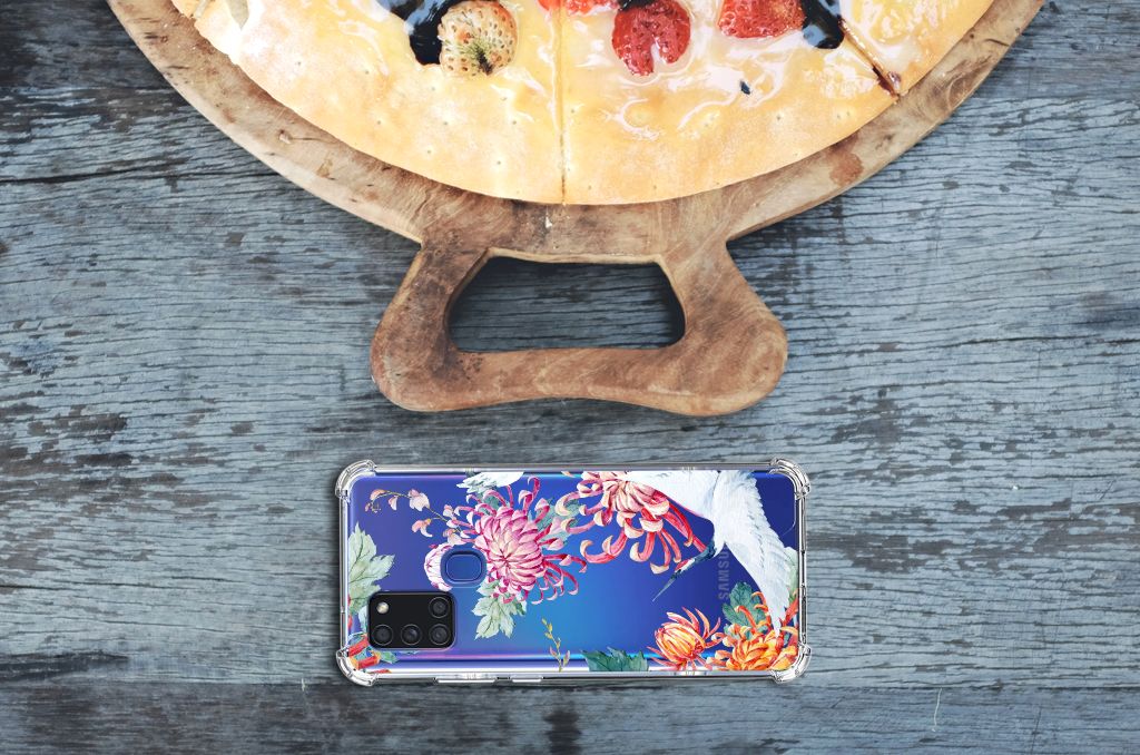 Samsung Galaxy A21s Case Anti-shock Bird Flowers B2C Telecom
