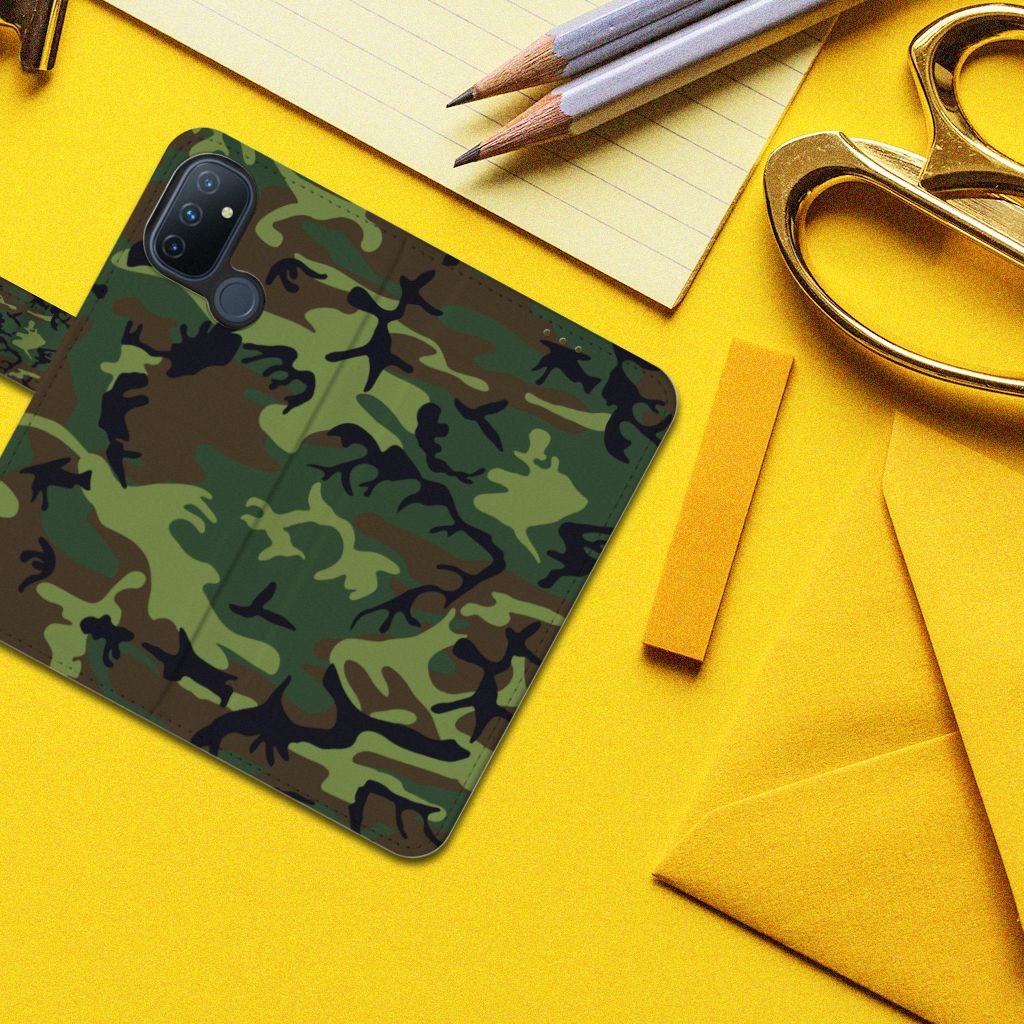 OnePlus Nord N100 Telefoon Hoesje Army Dark