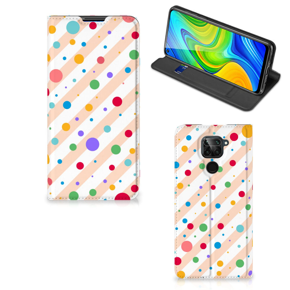 Xiaomi Redmi Note 9 Hoesje met Magneet Dots