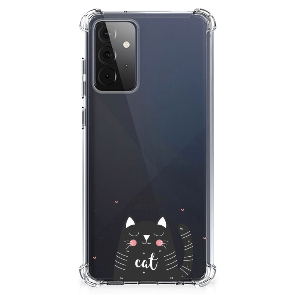 Samsung Galaxy A72 4G/5G Stevig Bumper Hoesje Cat Good Day B2C Telecom