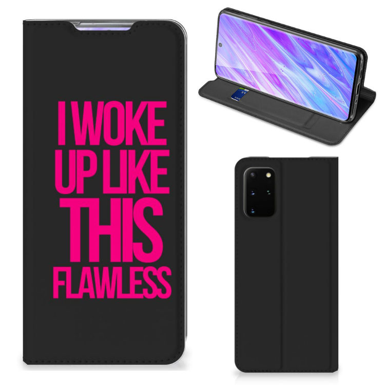Samsung Galaxy S20 Plus Hoesje met tekst Woke Up - Origineel Cadeau Zelf Maken - B2C Telecom