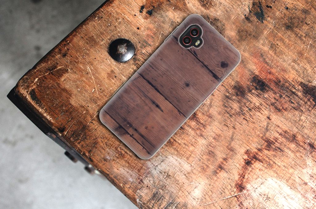 Samsung Galaxy Xcover 6 Pro Bumper Hoesje Old Wood B2C Telecom
