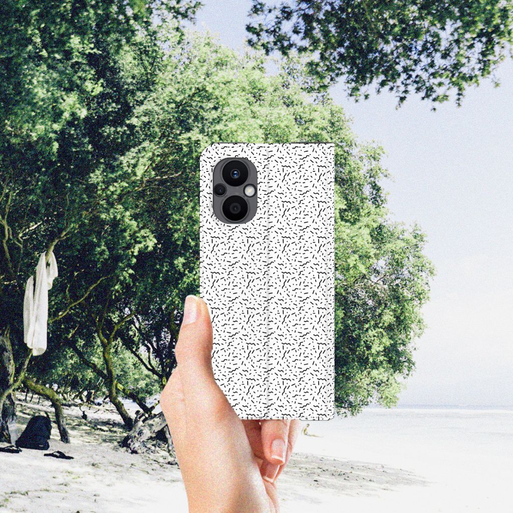 OPPO Reno8 Lite Hoesje met Magneet Stripes Dots - B2C Telecom