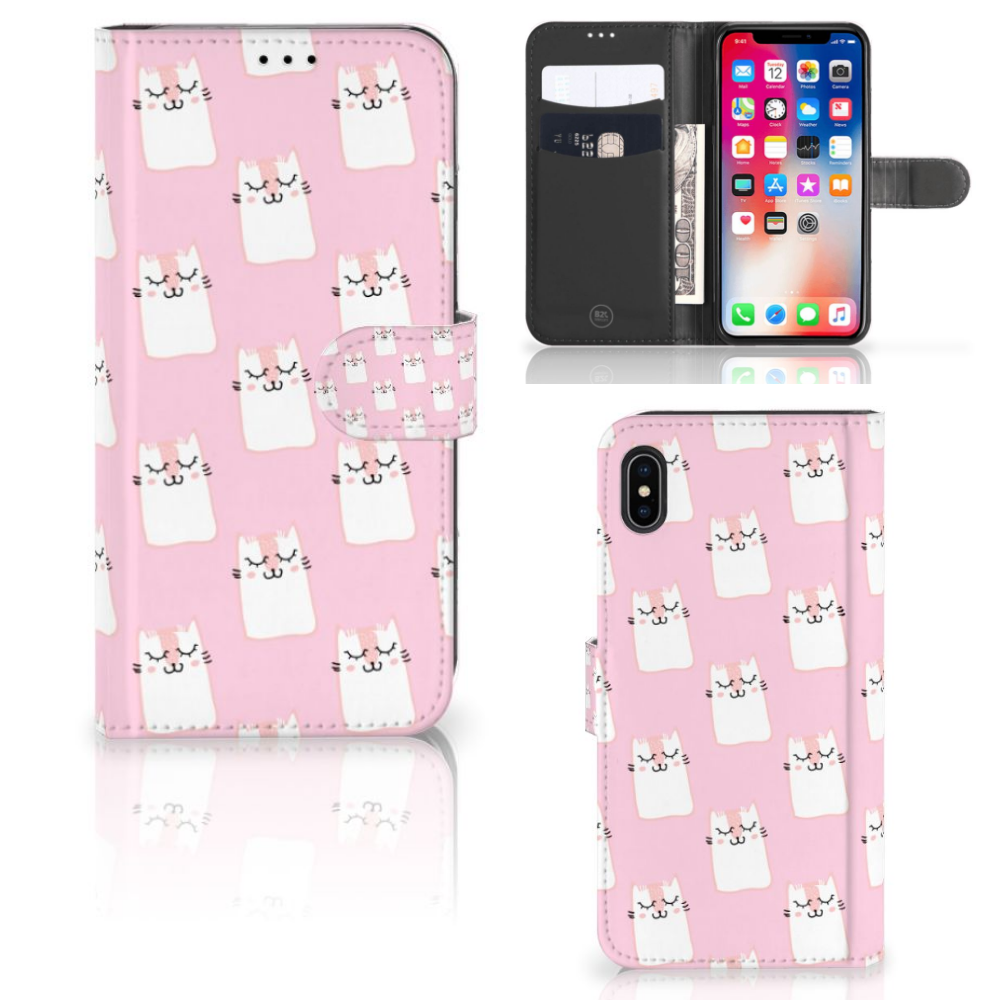 Apple iPhone Xs Max Telefoonhoesje met Pasjes Sleeping Cats