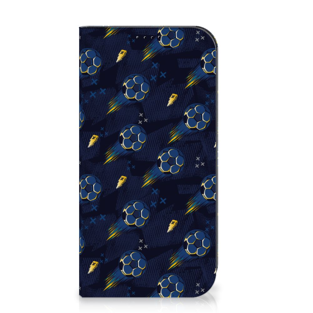 Hoesje met Magneet voor iPhone 15 Pro Max Voetbal design met voetbal en patronen âŊ