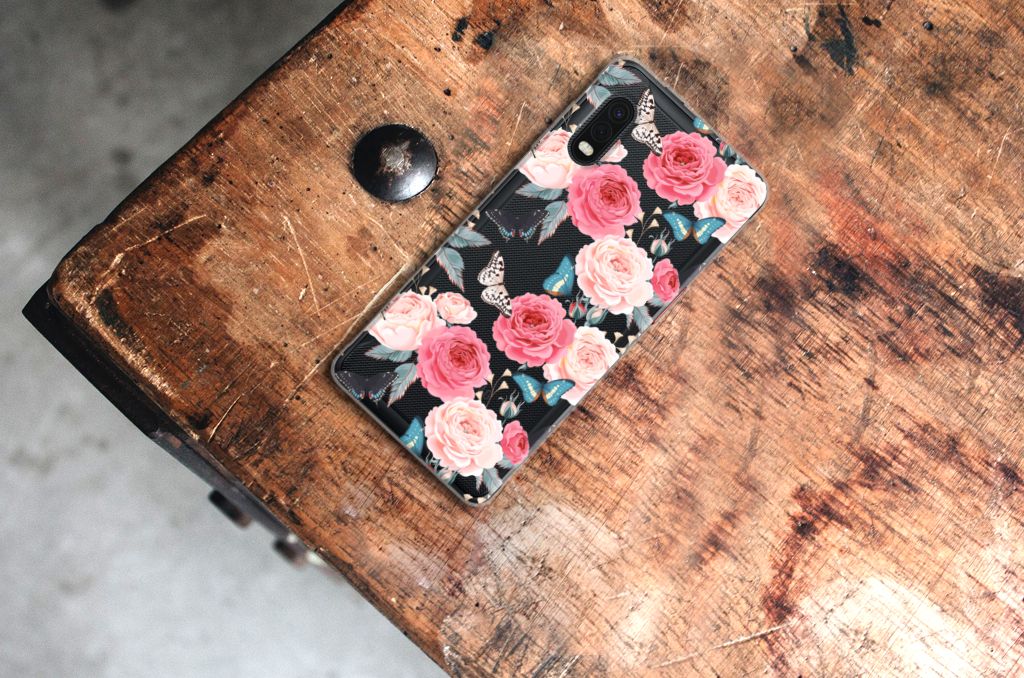 Samsung Xcover Pro TPU Case Butterfly Roses B2C Telecom