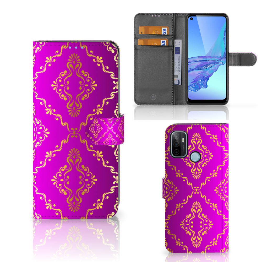 Wallet Case OPPO A53 | OPPO A53s Barok Roze
