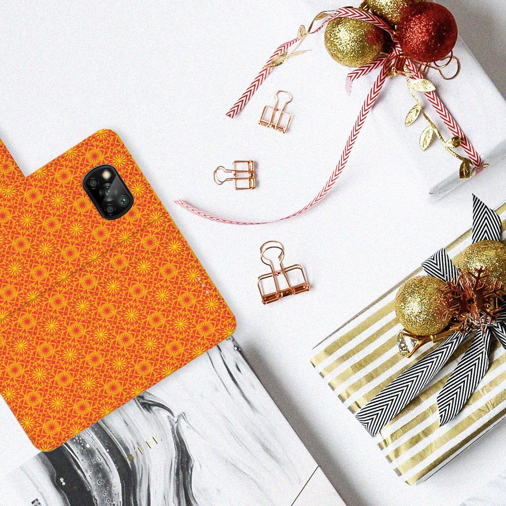 Xiaomi Poco X3 | Poco X3 Pro Telefoon Hoesje Batik Oranje