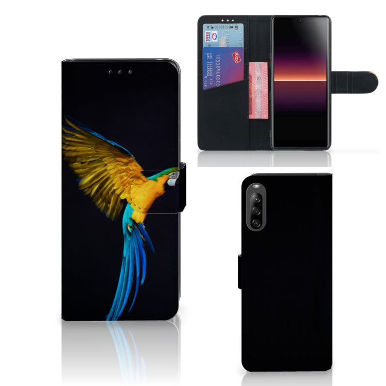 Sony Xperia L4 Telefoonhoesje met Pasjes Papegaai