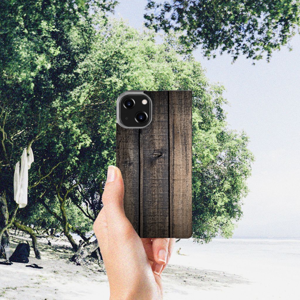iPhone 14 Book Wallet Case Steigerhout - B2C Telecom