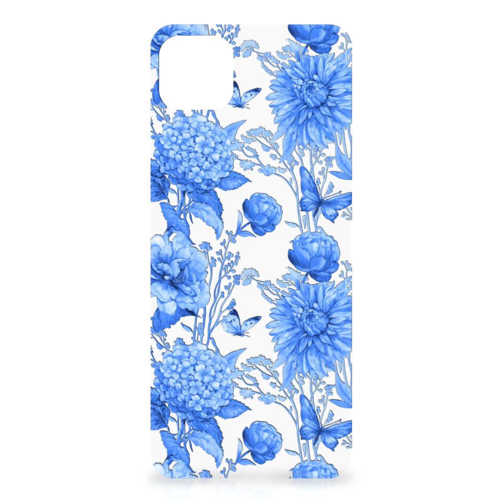 Case voor Samsung Galaxy A22 5G Flowers Blue B2C Telecom