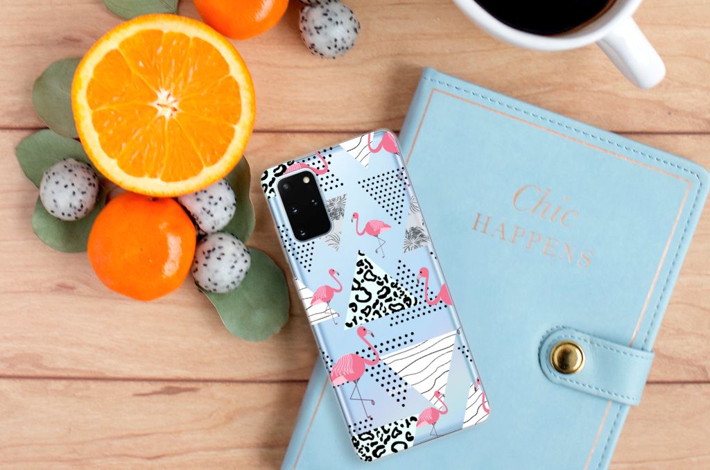 Samsung Galaxy S20 Plus TPU Hoesje Flamingo Triangle B2C Telecom