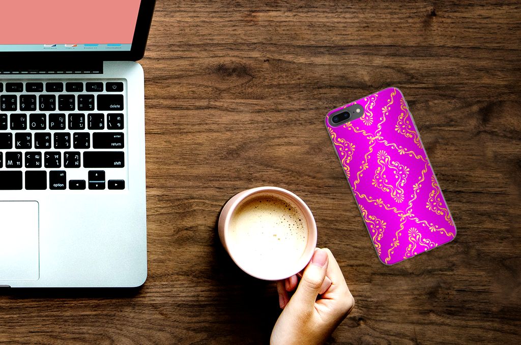 Siliconen Hoesje Apple iPhone 7 Plus | 8 Plus Barok Roze
