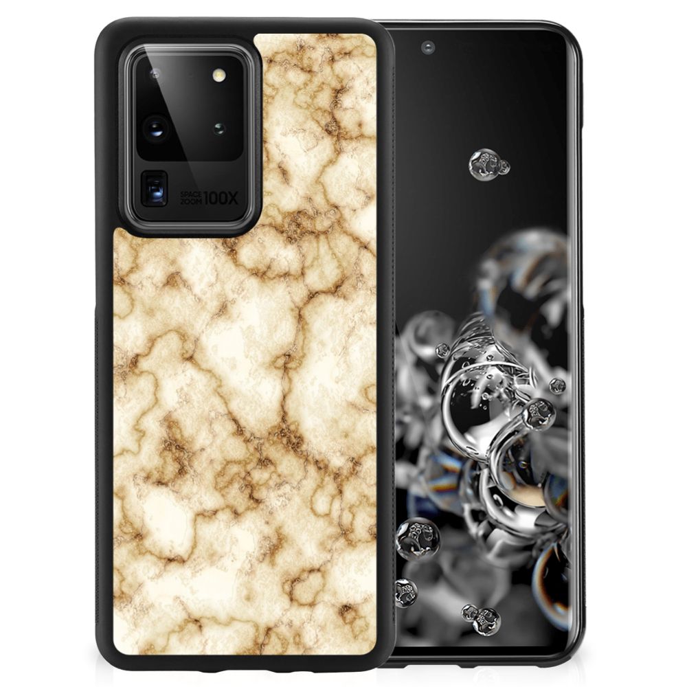 Samsung Galaxy S20 Ultra Gripcase Marmer Goud