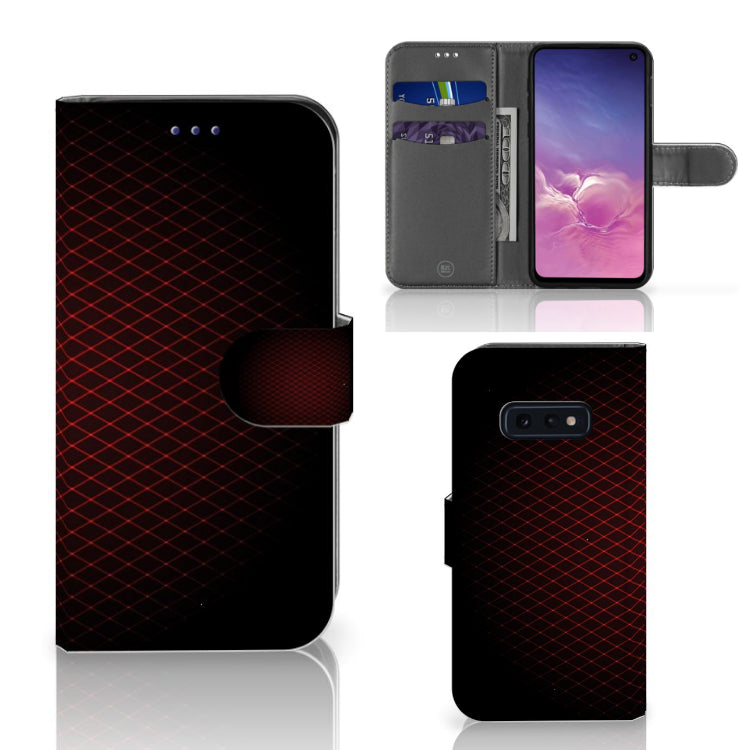 Samsung Galaxy S10e Telefoon Hoesje Geruit Rood