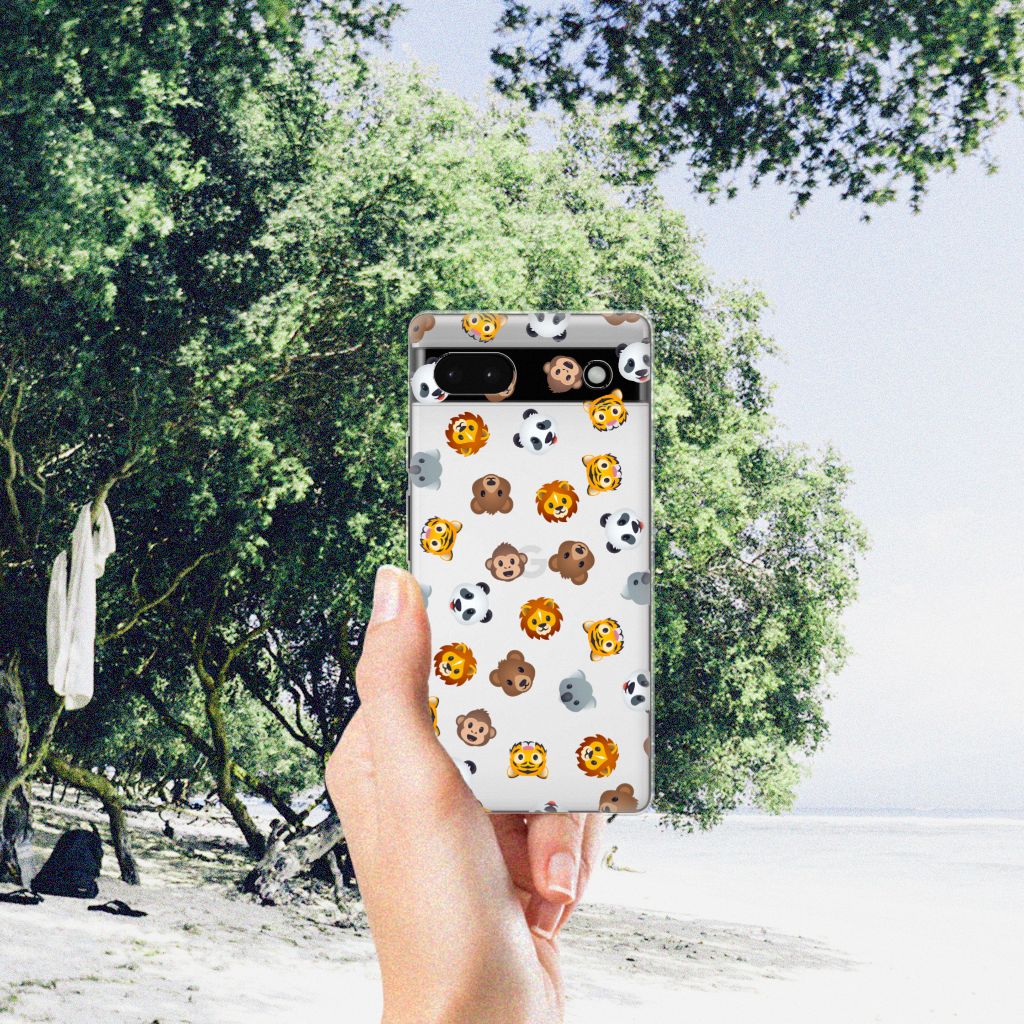 TPU bumper voor Google Pixel 6A Dieren Emojis B2C Telecom
