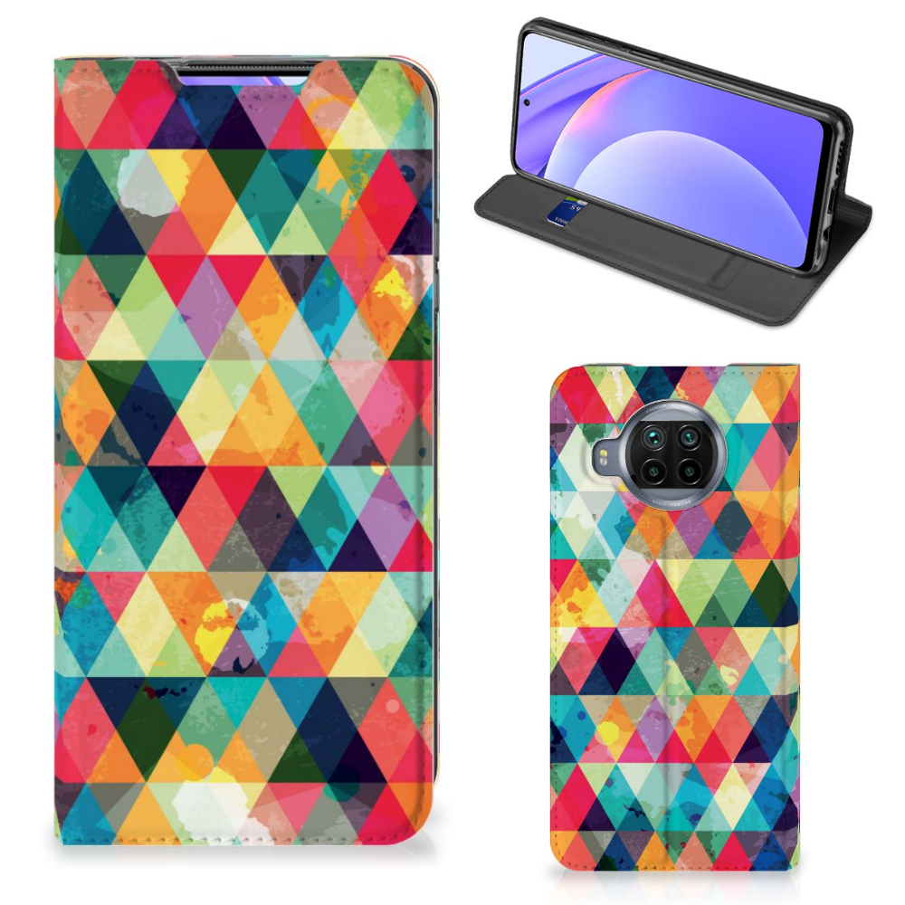 Xiaomi Mi 10T Lite Hoesje met Magneet Geruit - B2C Telecom